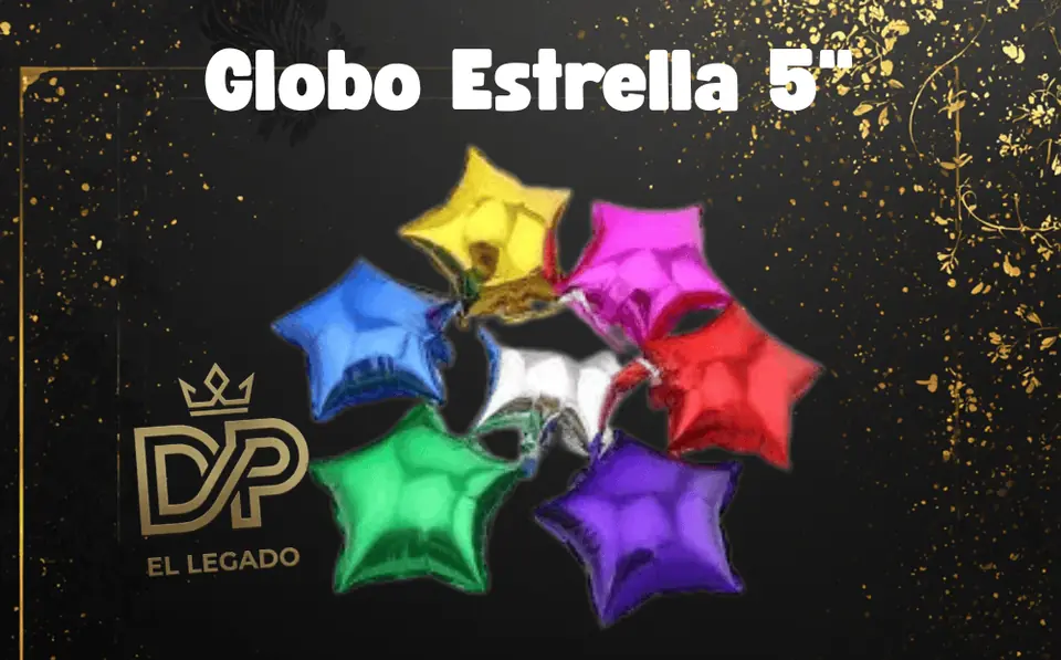 Globo estrella 5" Rojo x5