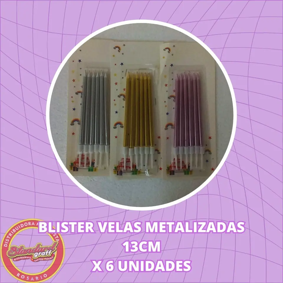 Blister vela lisa 13cm x6 - Plata