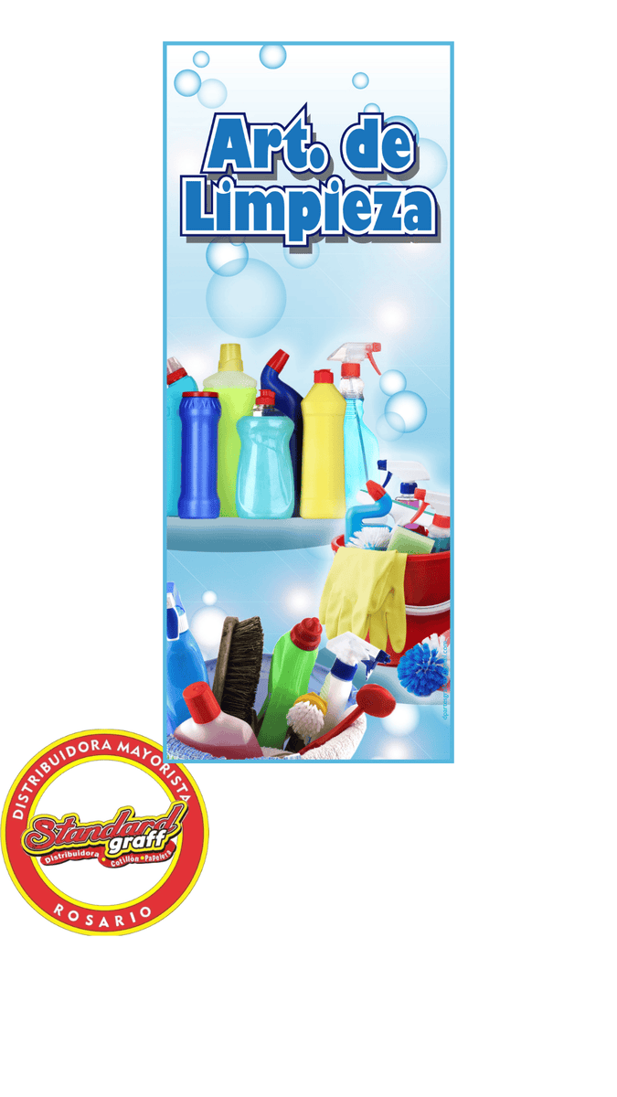 Banner Comercial Lona Vinìlica Art. de Limpieza - x 1 unidad