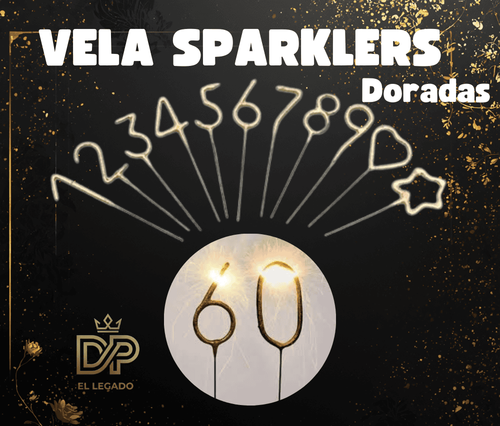Vela Sparklers Dorado x 1u Nº0