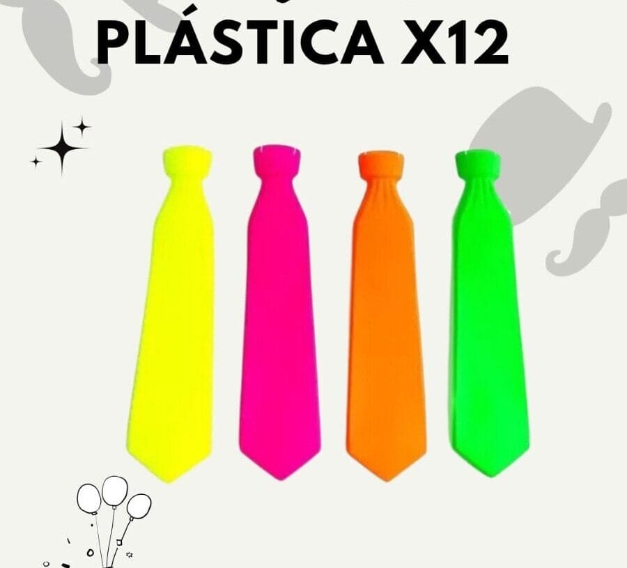 Corbata plastica x12 Fluor