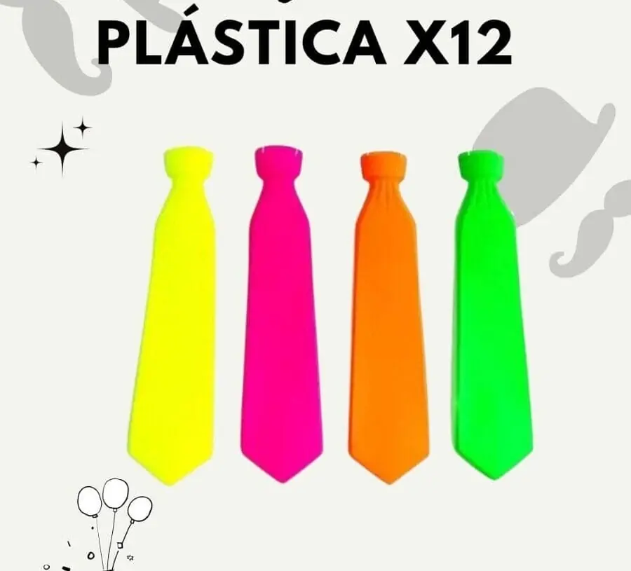 Corbata plastica x12 Fluor