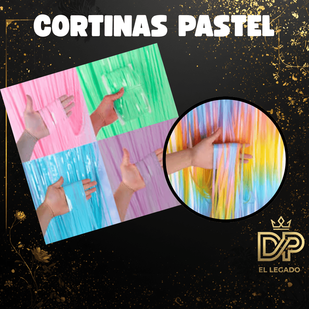 Cortina Pastel Celeste x 1 unidad