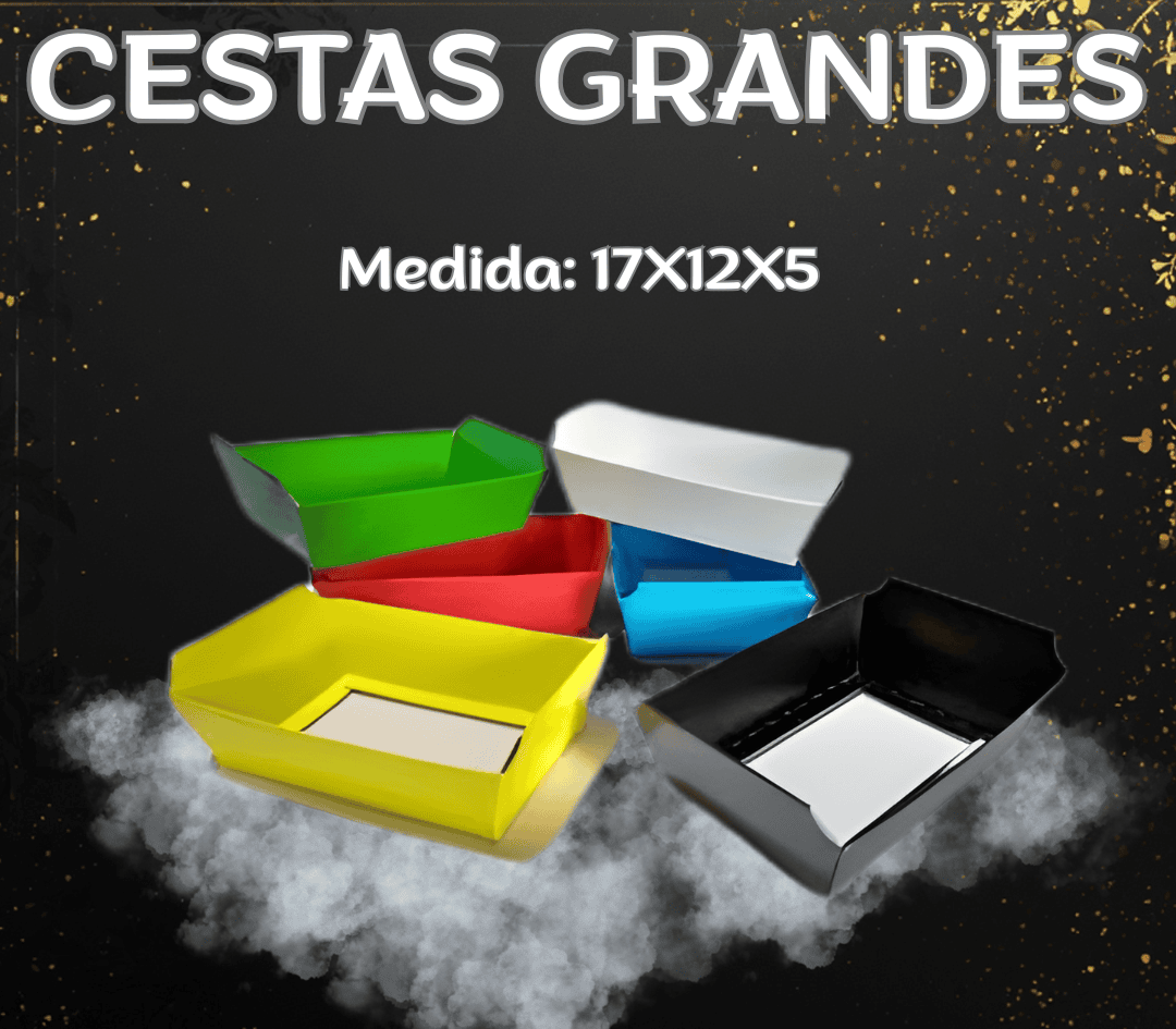 Cesta grande Rojo 17x12x5 x 5 unidades