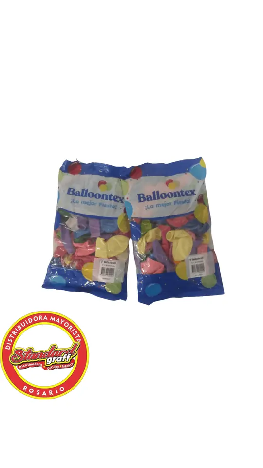 Globos latex 9" Balloontex Multicolor x 50 unidades