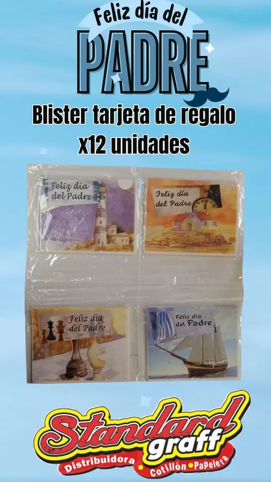 Blister tarteja dia del padre x12unid