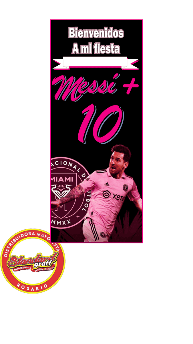 Banner Lona Vinìlica Messi Inter - x 1 unidad