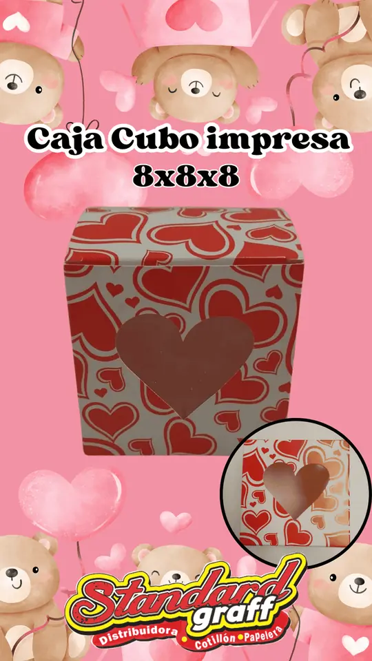 Caja cubo impresa 8x8x8 - x5