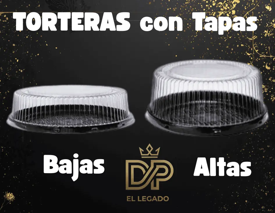 Tortera con tapa baja 32cm x 1 unidad