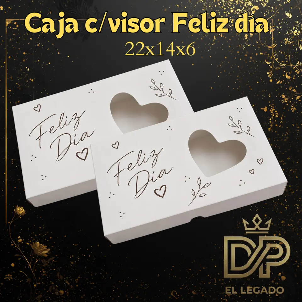 Caja c/visor Feliz dia 22x14x6 - x5