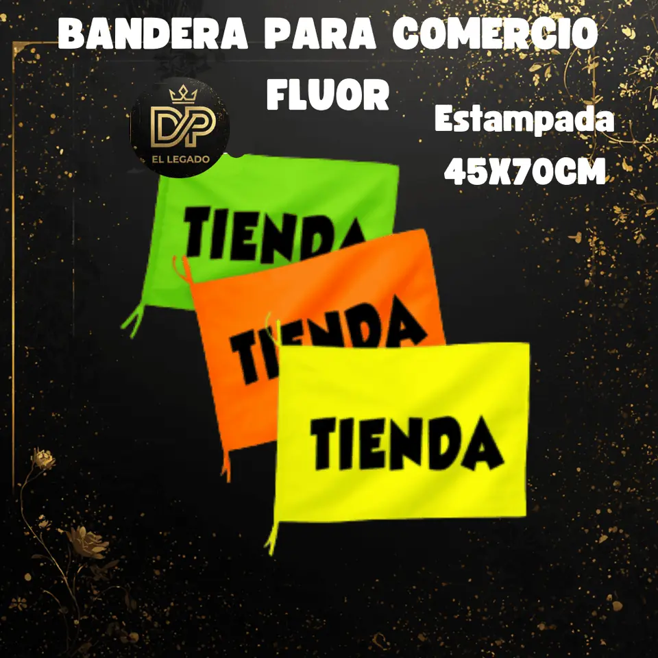 Bandera flùor para comercio estampada 45x70cm (Tienda)