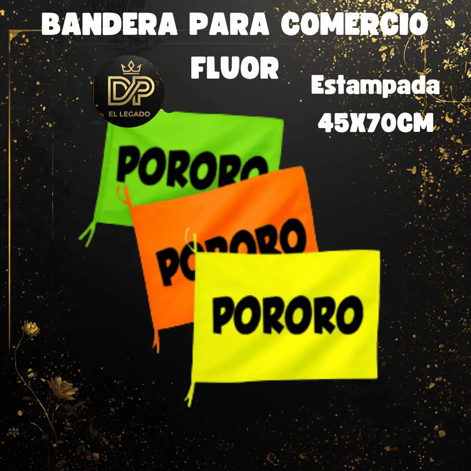 Bandera flùor para comercio estampada 45x70cm (Pororo)