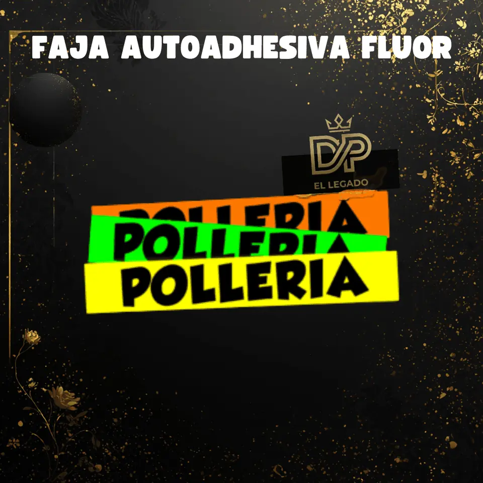 Fajas flúor Pollerìa - x5 unidades