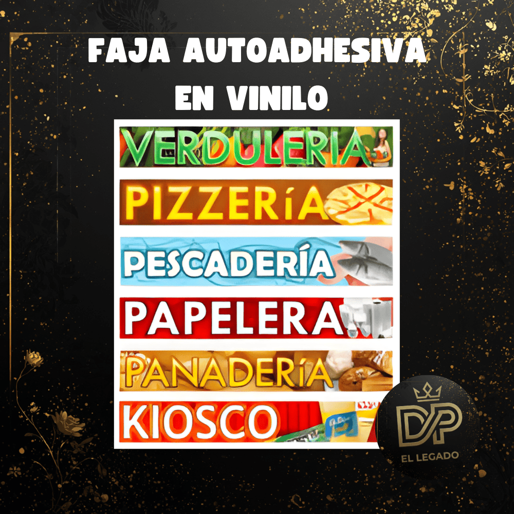 Faja en vinilo Librerìa x 1 unidad