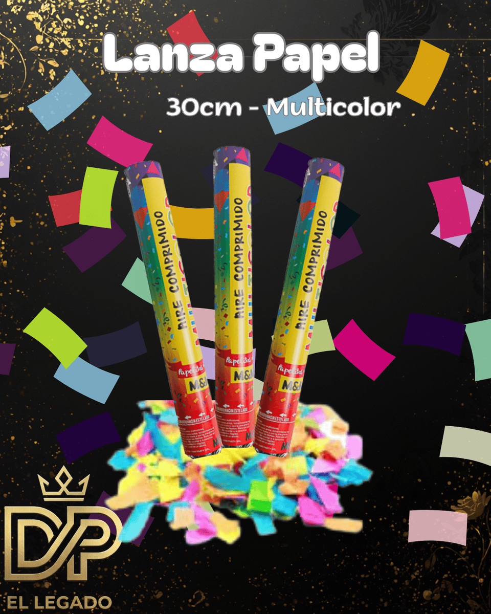 Lanza papel Multicolor 30cm - x 1 unidad
