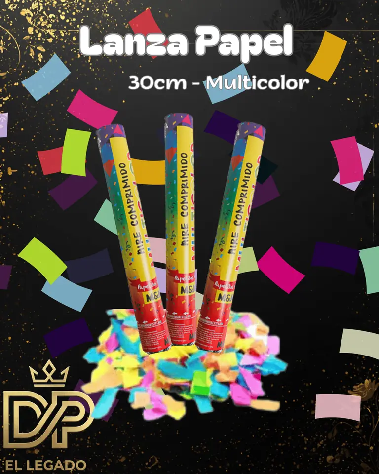 Lanza papel Multicolor 30cm - x 1 unidad