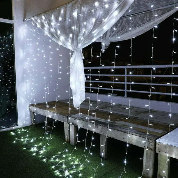 Cortina led 240 luces fria 3x2m - x1