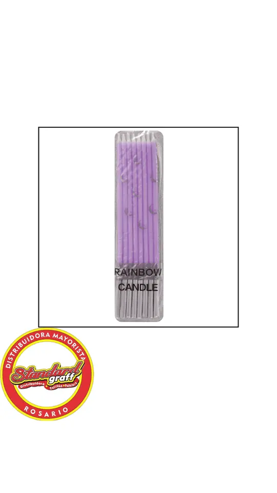 Blister Vela Làpiz Lila 15cm x 8 unidades