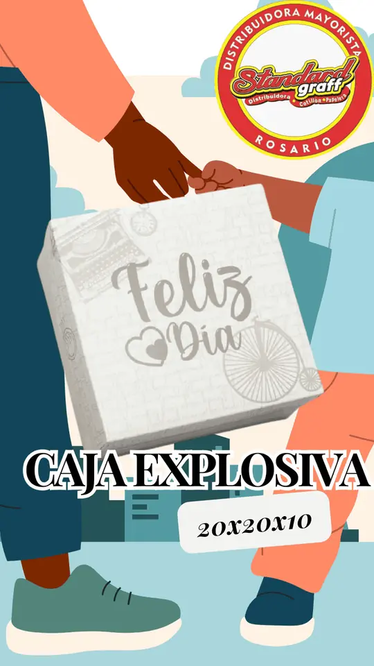 Caja explosiva feliz dia 20x20x10 - x5