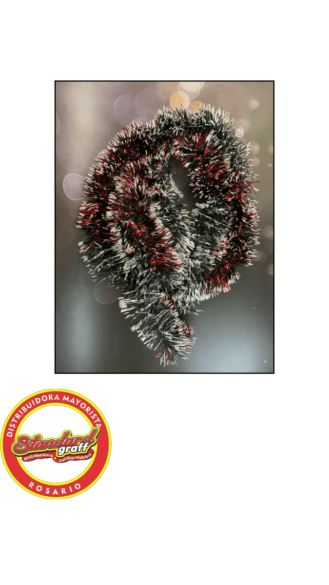 BOA NAVIDEÑA COMBINADA ROJO 9CM