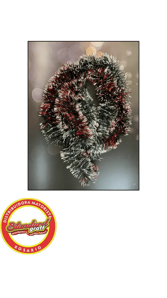 BOA NAVIDEÑA COMBINADA ROJO 9CM