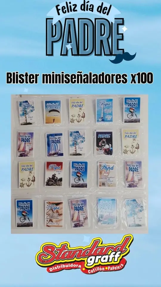 Blister miniseñalador dia del padre x100