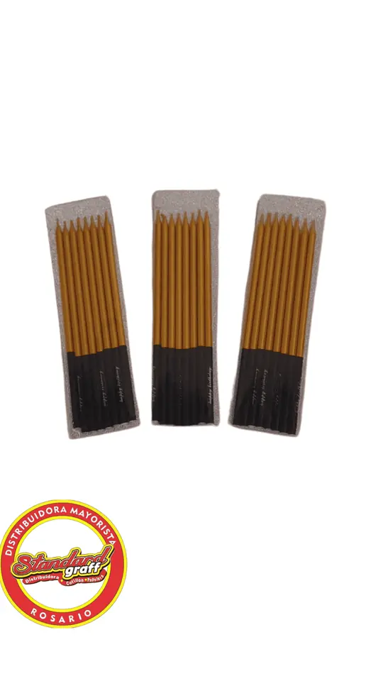 Blister Vela lápiz Dorado 15cm x 8 unidades