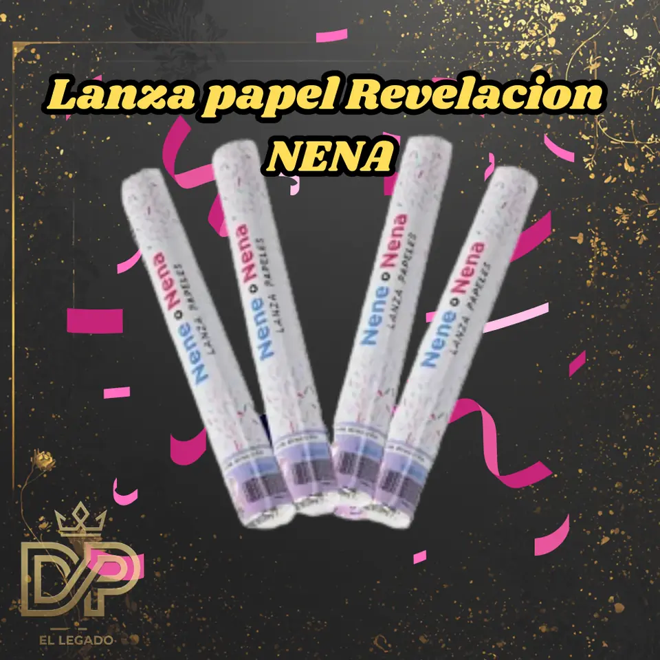 Lanza papel revelacion genero Rosa 40cm x1