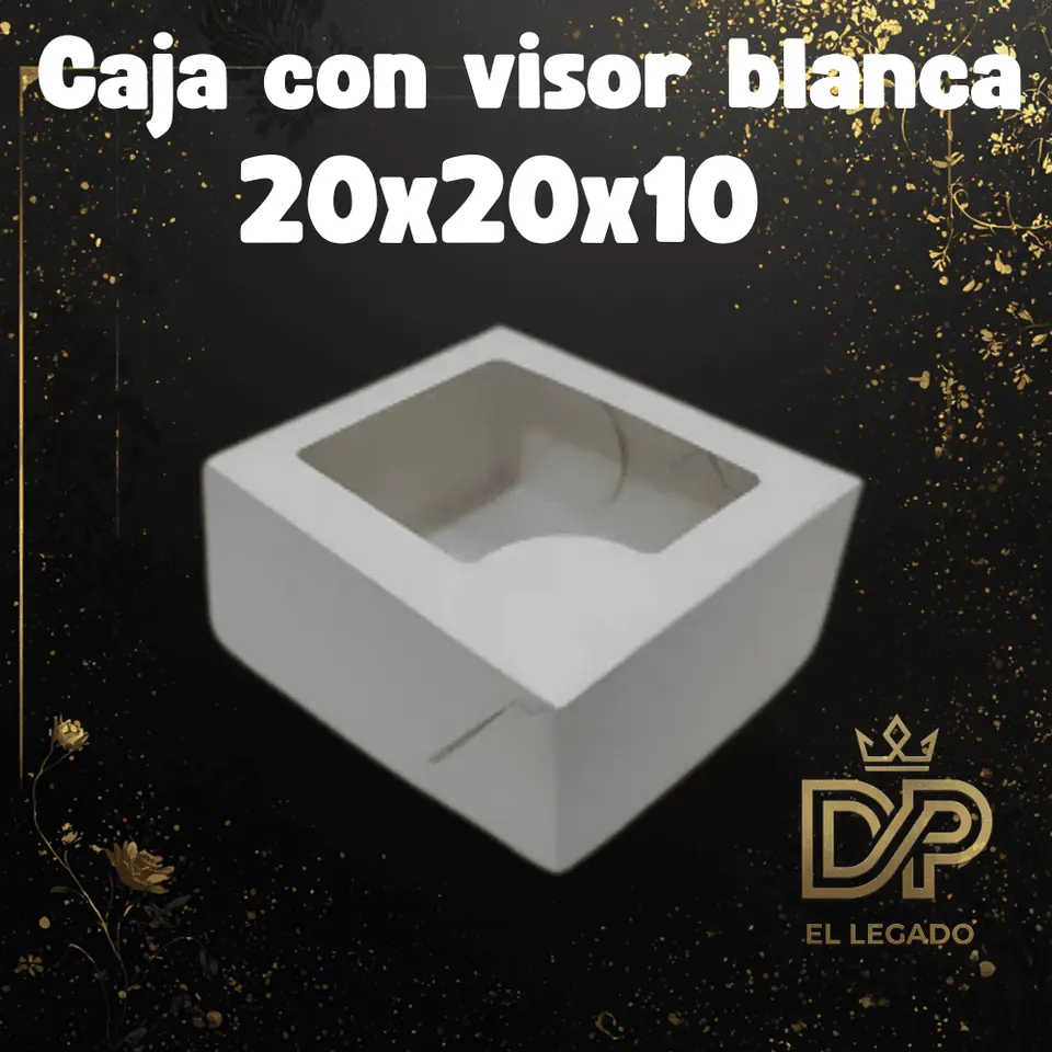 Caja blanca con visor 20x20x10 - x5