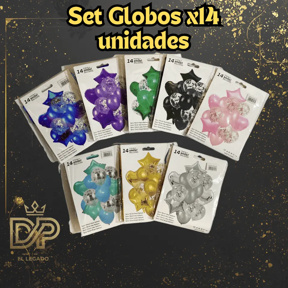 Set Globos 14 unidades x1