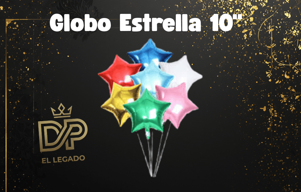 Globo estrella 10" Azul - x5