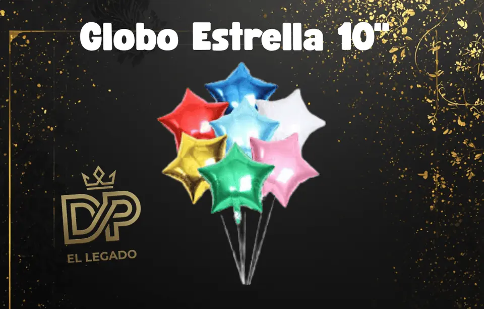 Globo estrella 10" Azul - x5
