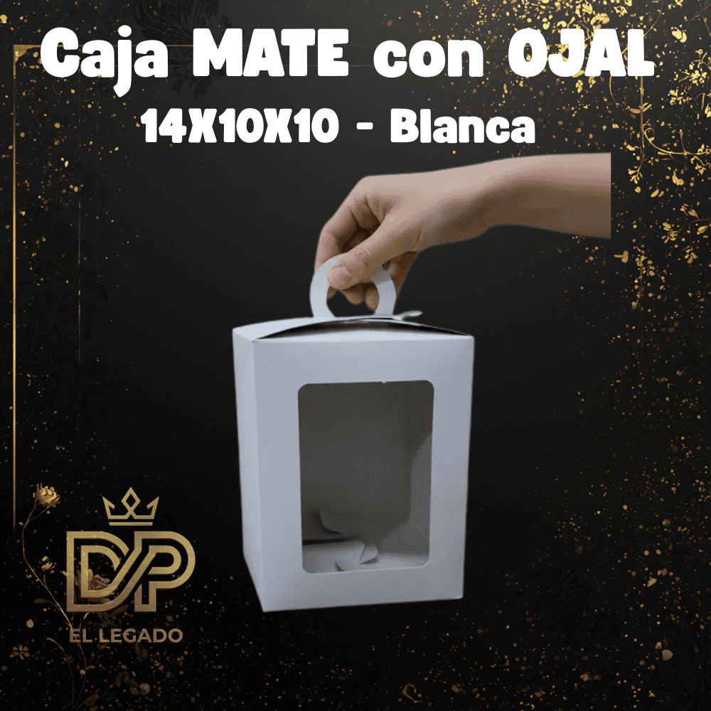 Caja mate c/ojal con visor 14x10x10 Blanca - x5