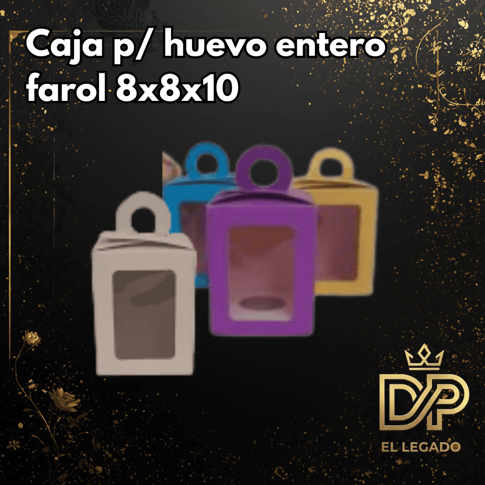 Caja Pascuas con Visor Celeste 8x8x10 x5