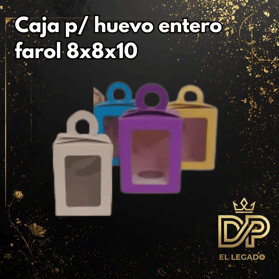 Caja para huevo entero pascuas (n°6 al n°10) - medida 8x8x10 - x5