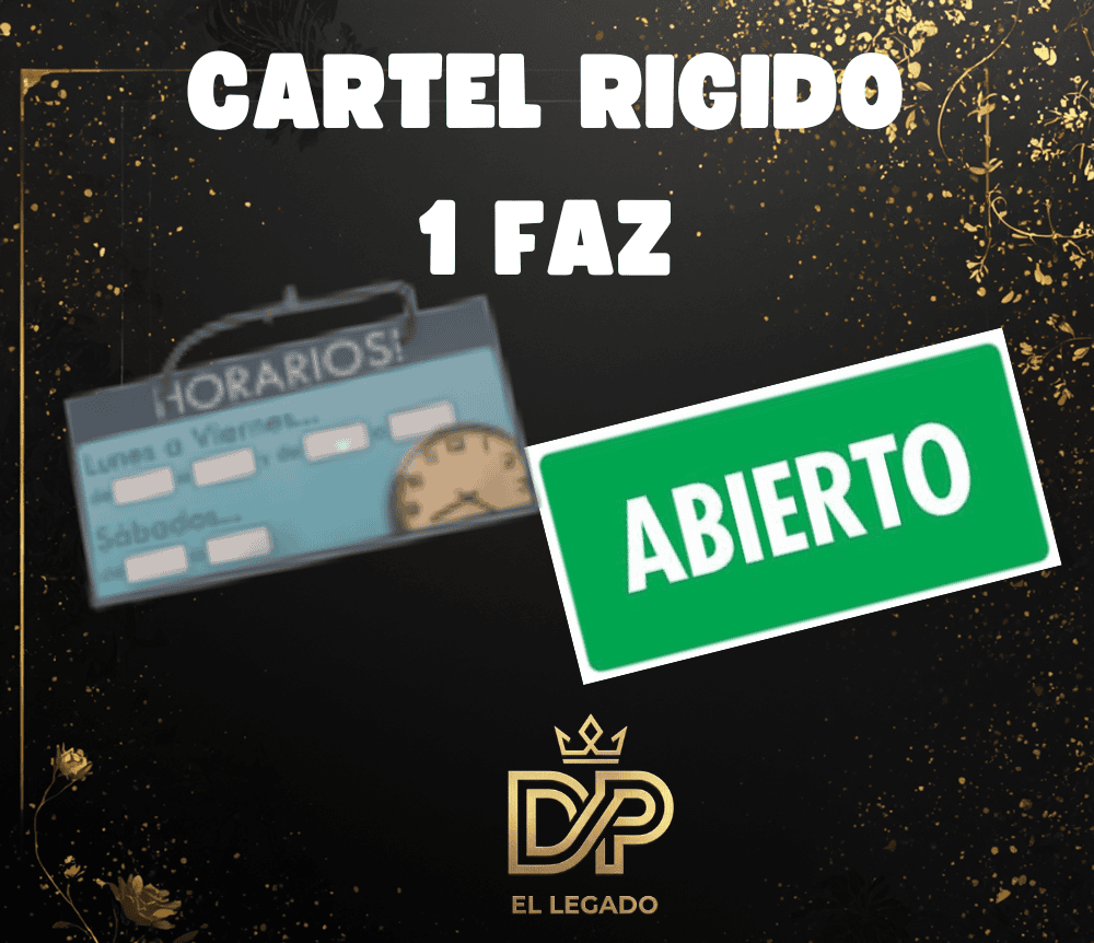 Cartel Rígido 20x40 una faz
