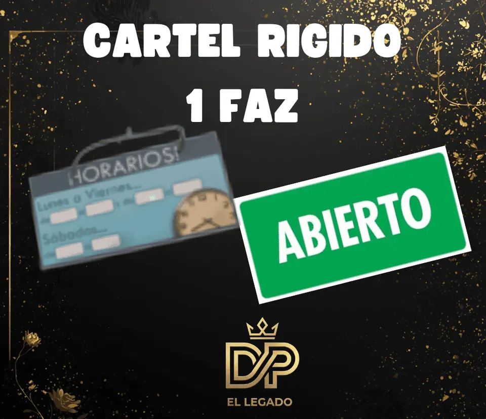 Cartel Rìgido 10x20 una faz