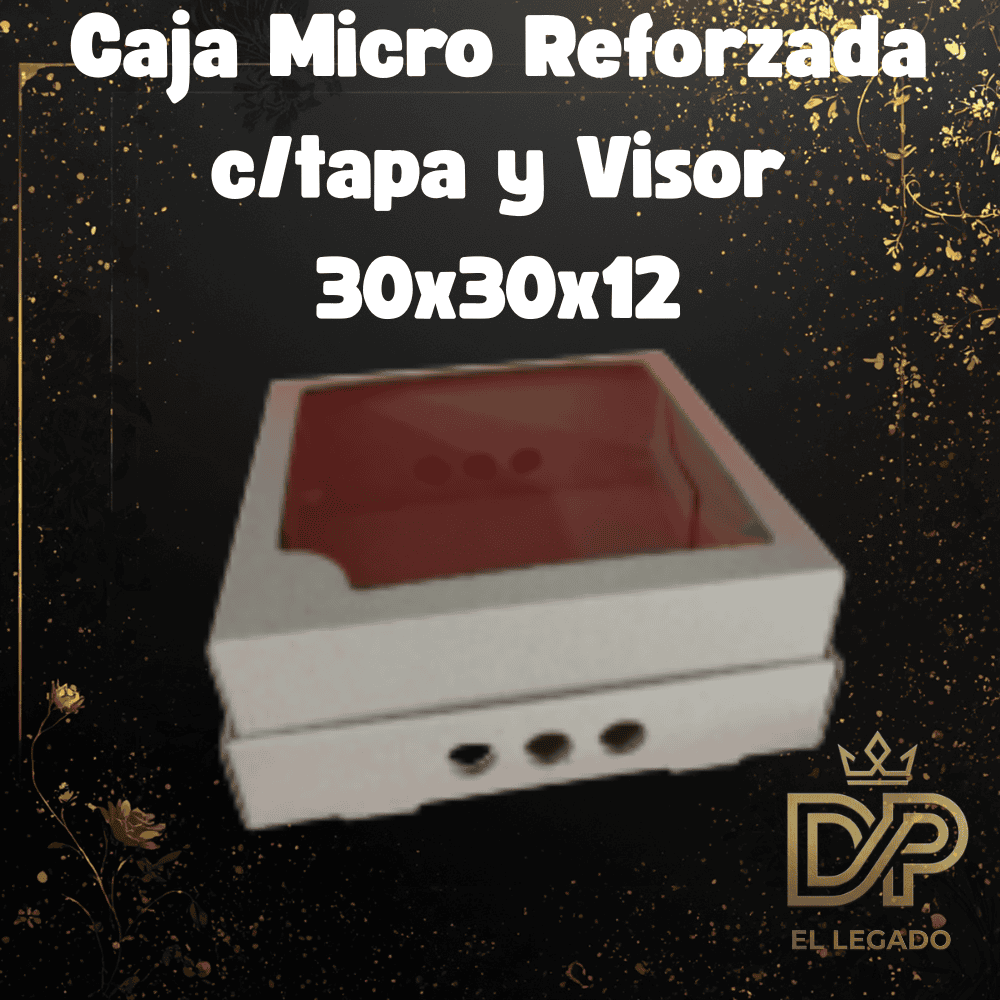 Caja Micro Reforzada con Visor 30x30x12 - x5