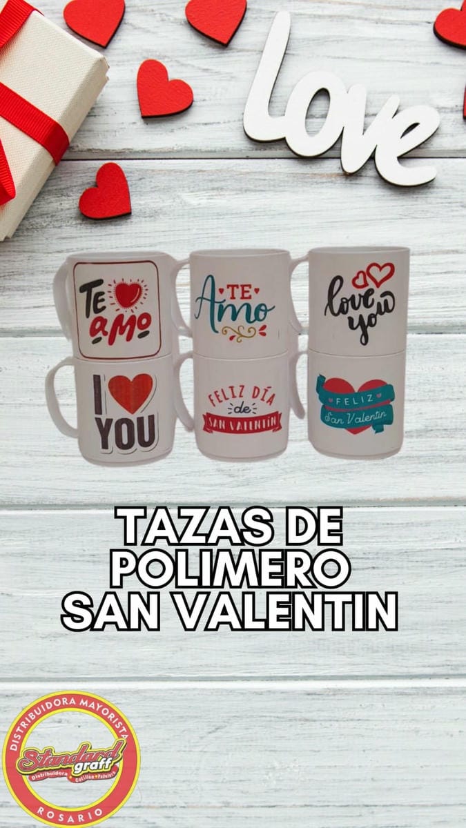 Tazas polimero Sublimada - San valentin x1