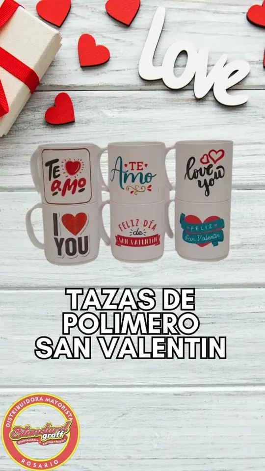 Tazas polimero Sublimada - San valentin x1