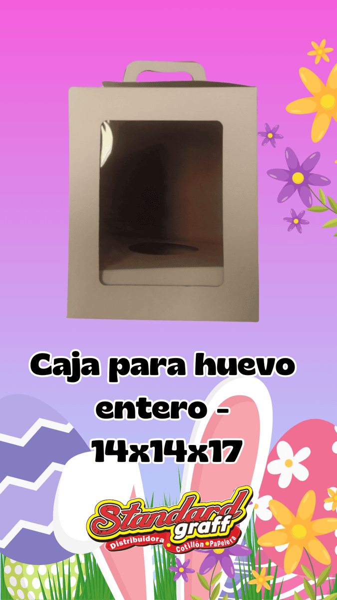 Caja p/ huevo entero blanca 14x14x17 -x5