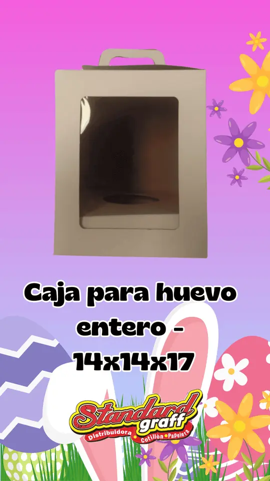 Caja p/ huevo entero blanca 14x14x17 -x5