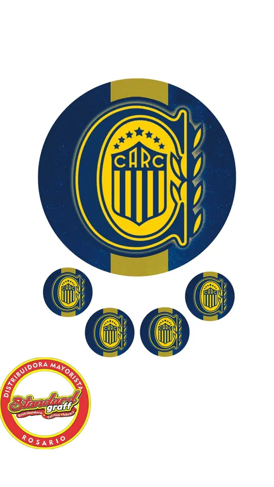 Làmina Comestible Redonda Rosario Central x 1 unidad