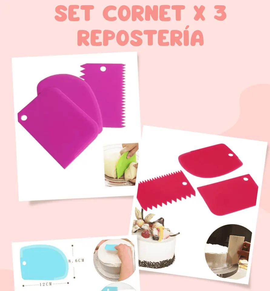 Set Espatulas Cornets x 3 unidades