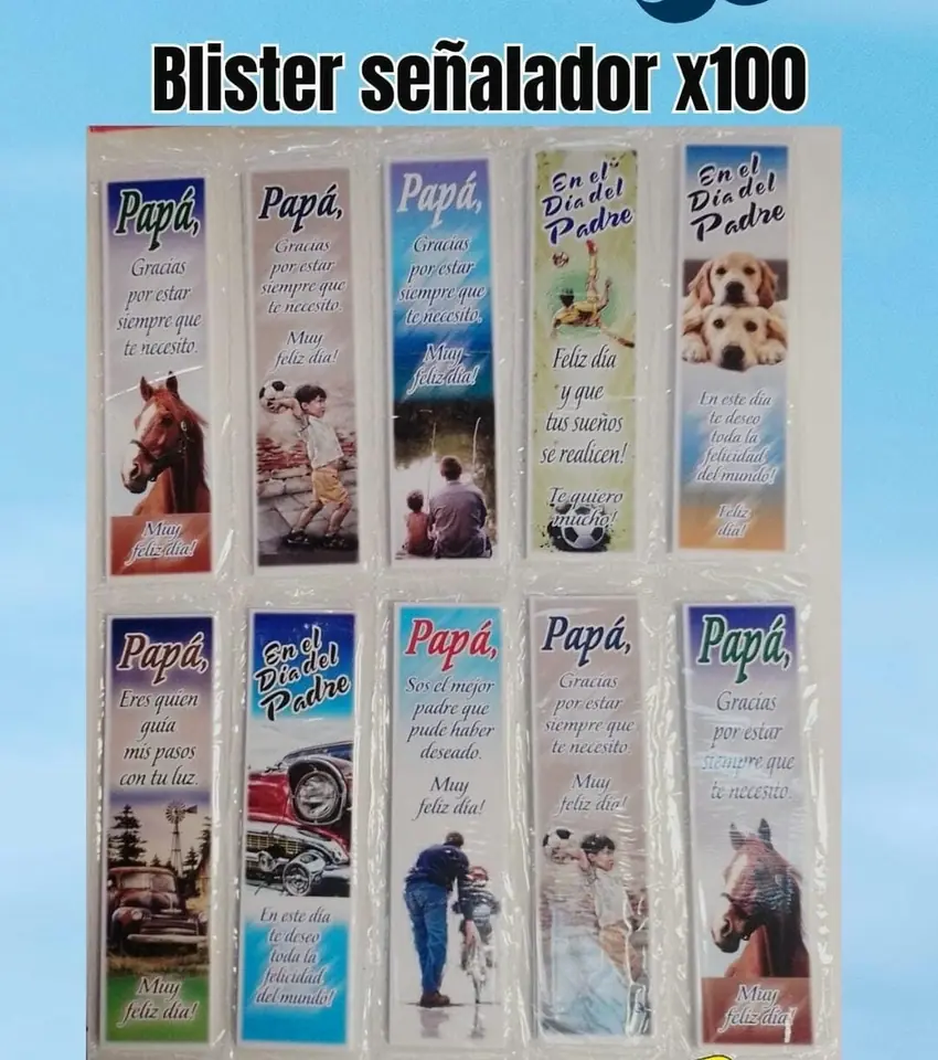 Blister señalador dia del padre x100
