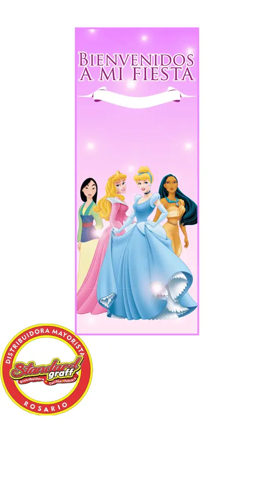 Banner Lona Vinìlica Princesas - x 1 unidad
