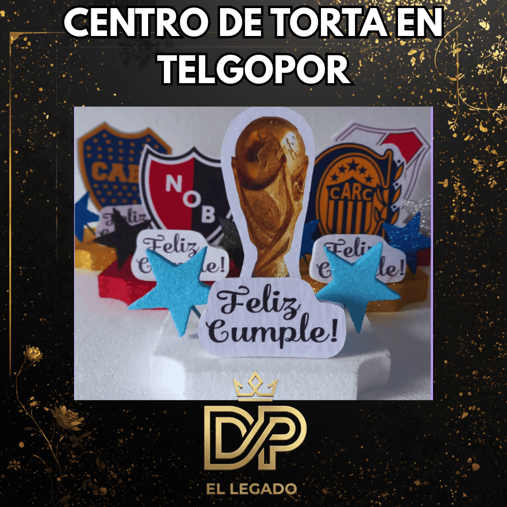 Centro de torta telgopor gibreado x 1u. Boca