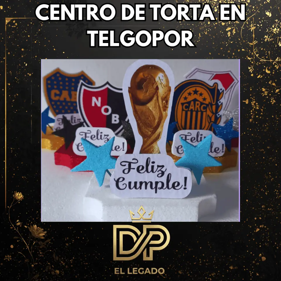 Centro de torta telgopor gibreado x 1u. Argentina