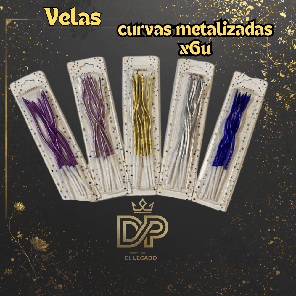 Velas Curva metalizadas x6u
