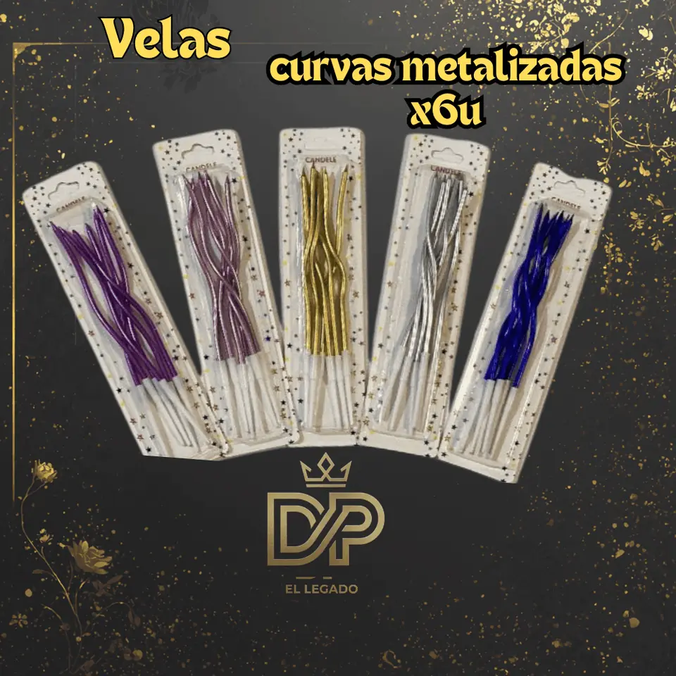Velas Curva metalizadas x6u